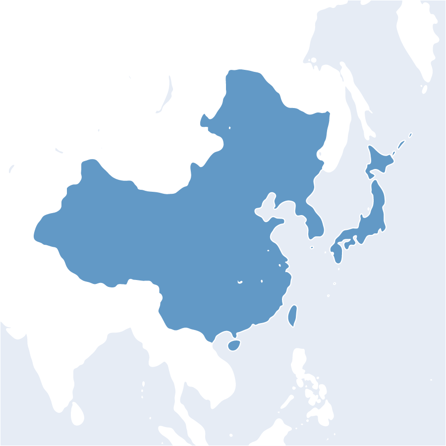 China + Northern Asia map