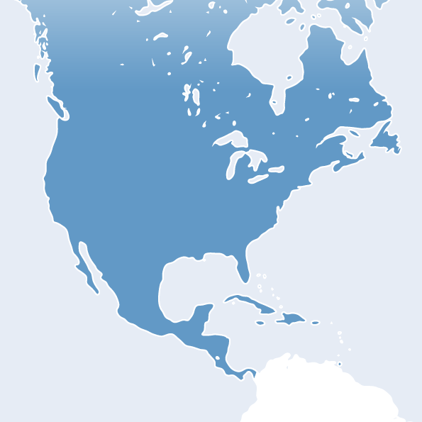 North America and Caribbean map