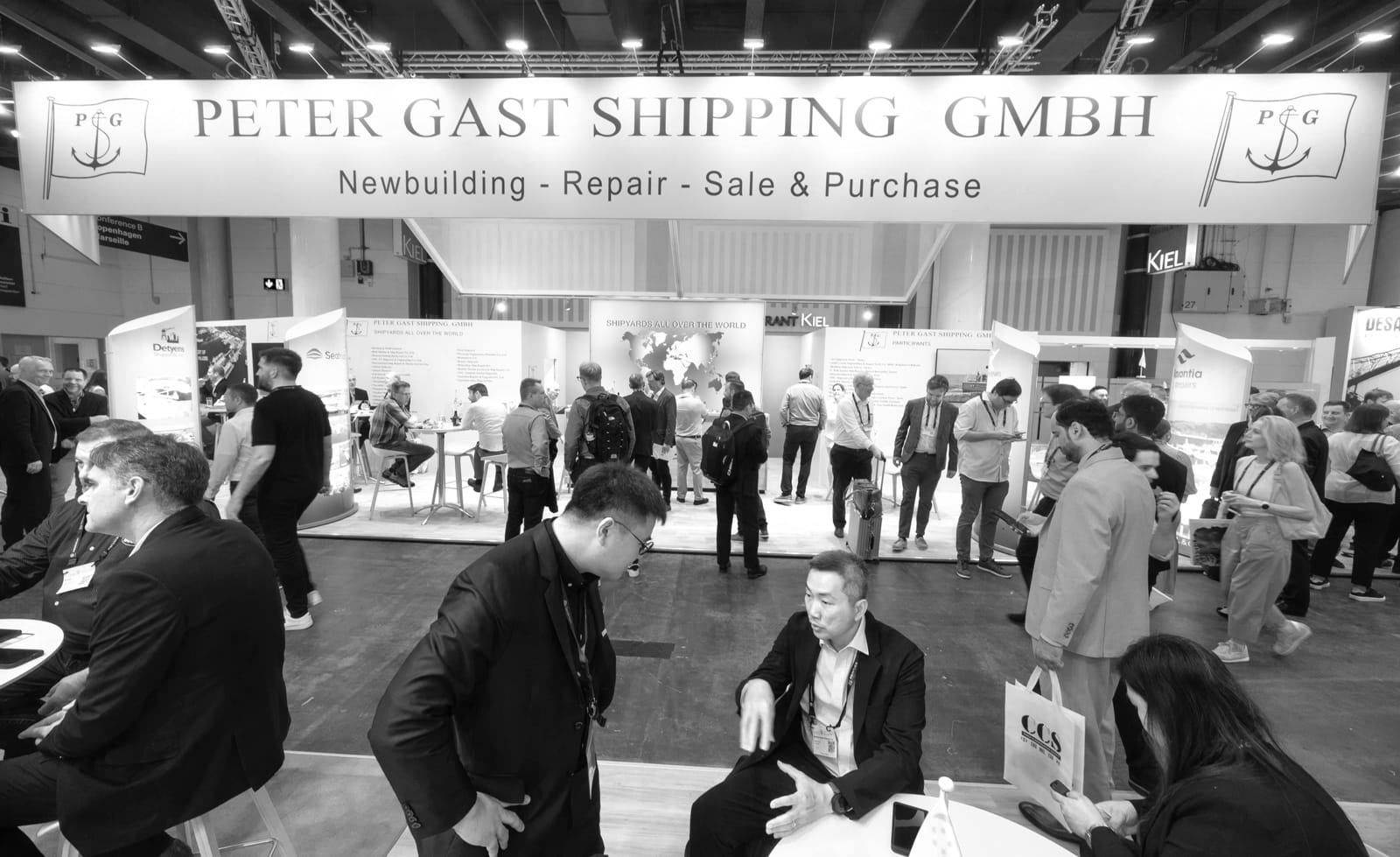 Peter Gast Shipping booth at a maritime trade fair